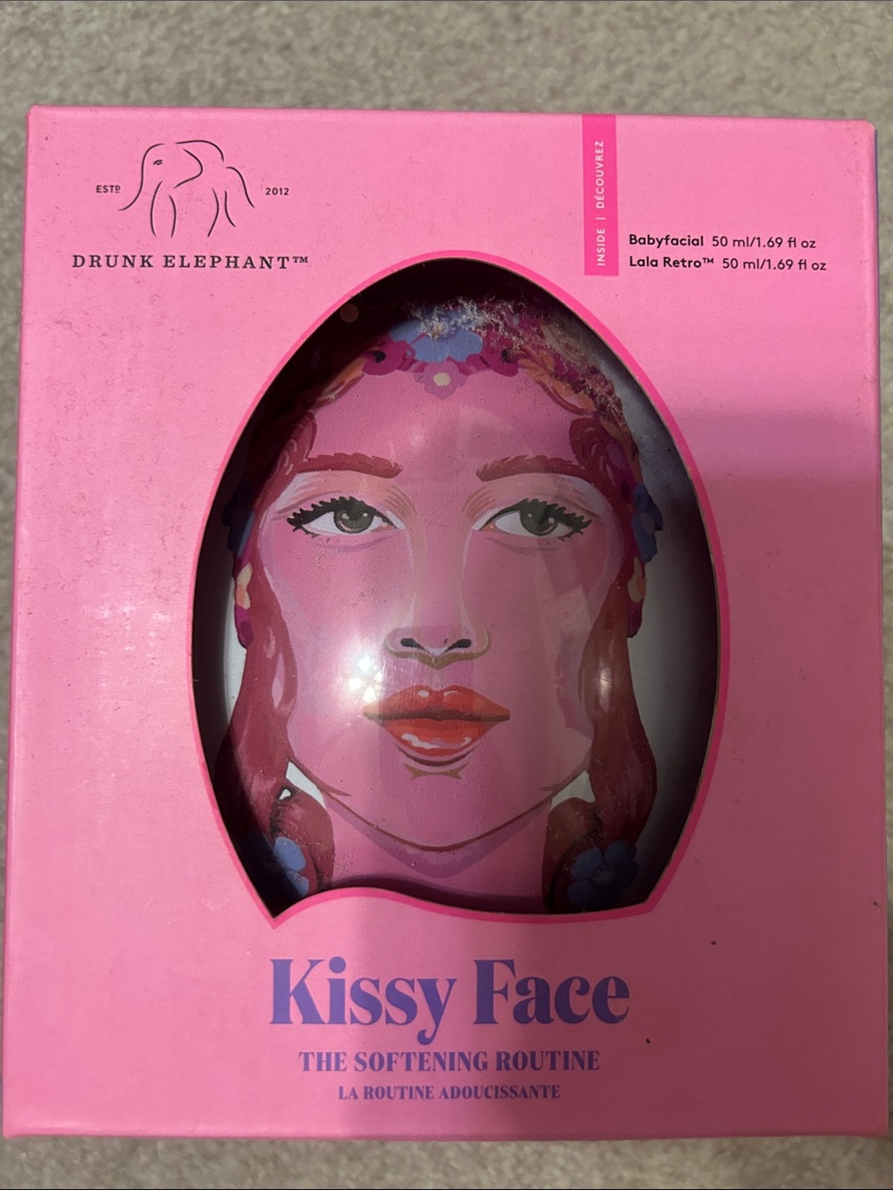 Drunk Elephant Kissy Face Softening Routine - Pink & Purple Accents